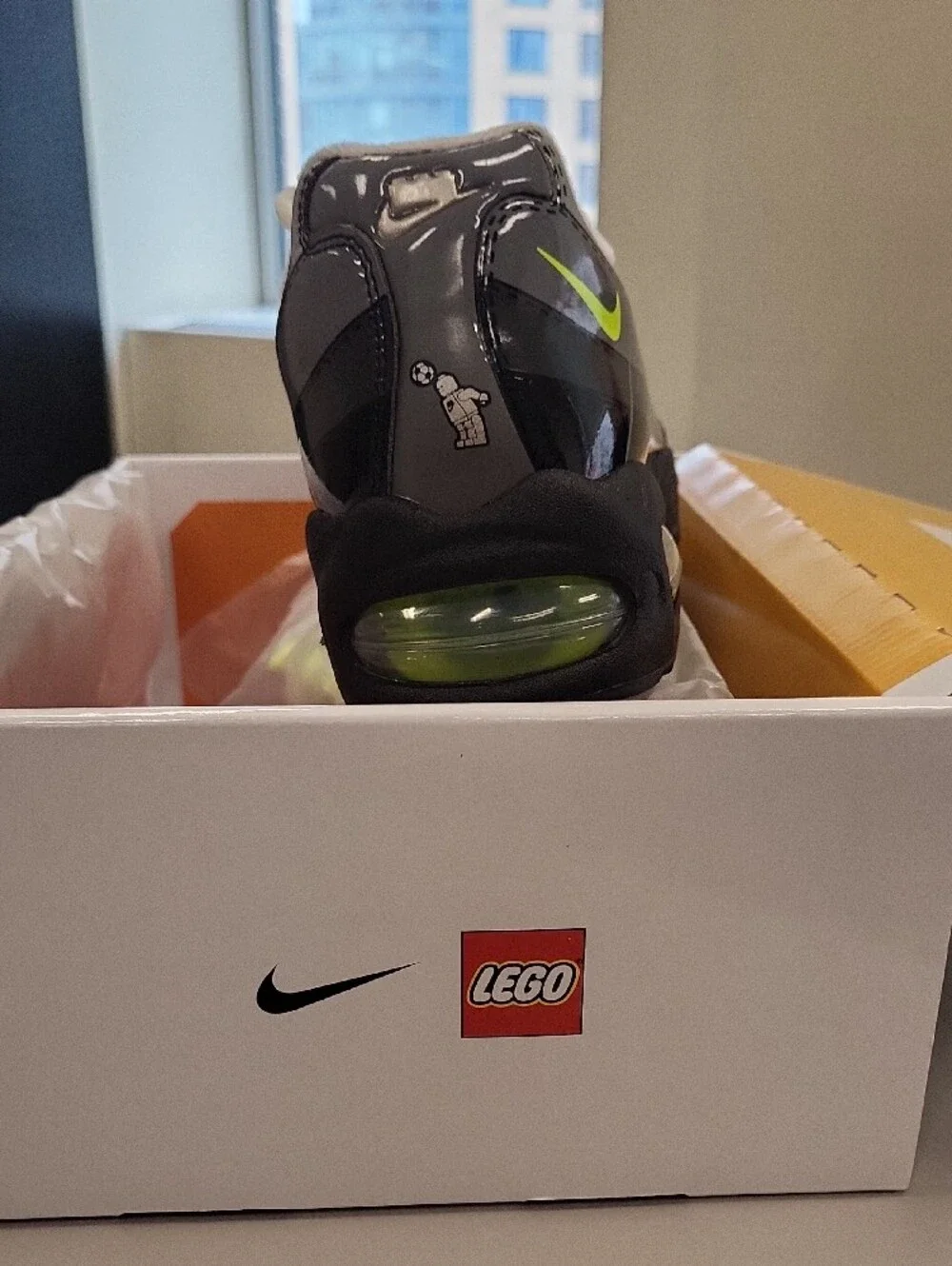 Women's Gray & Neon Green Athletic Sneakers